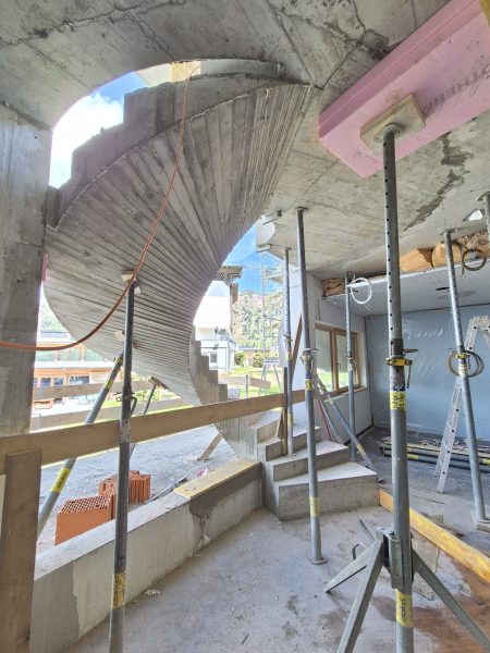 Gewendelte Ortbetontreppe